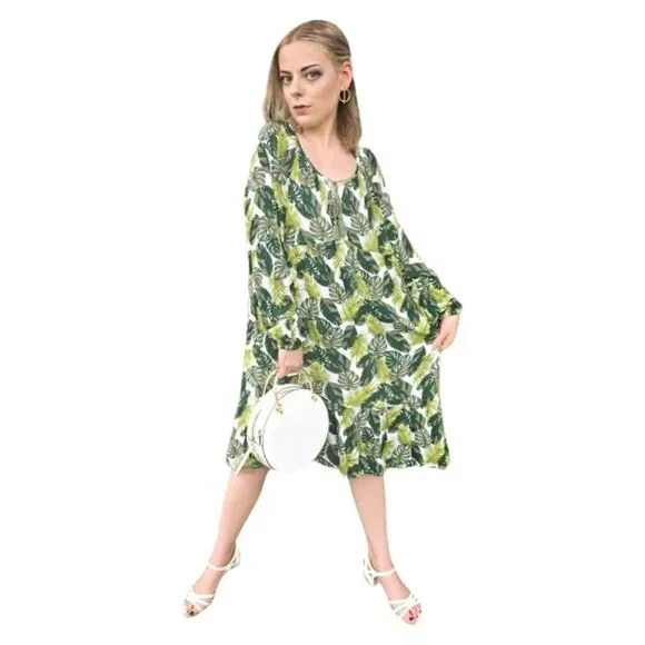 Time and Tru Dresses | Green Peasant Dress - Time & Tru | Color: Green | Size: XL | Xoxoautumns's Closet